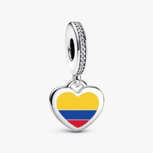 Colombia Flag Heart Charm