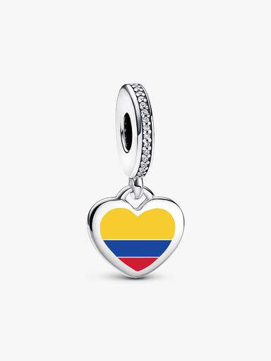Colombia Flag Heart Charm