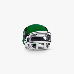 Green Football Helmet Charm