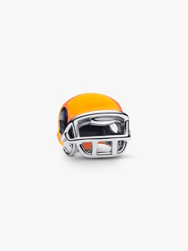 Orange Football Helmet Charm