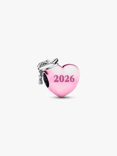 Graduation 2026 Pink Heart Charm