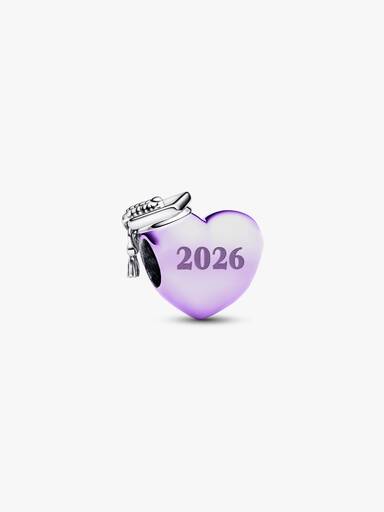 Graduation 2026 Purple Heart Charm