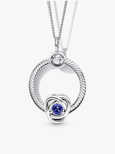 September Birthstone Eternity Circle O Pendant Set