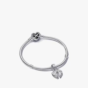 Splittable Mother and Daughter Charm Bracelet Set