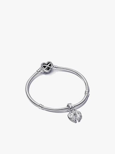 Splittable Mother and Daughter Charm Bracelet Set