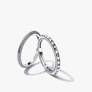 Pandora ME Pyramids & Pavé Ring Set