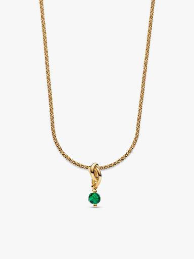 May Eternity Circle Dangle Charm Necklace Set