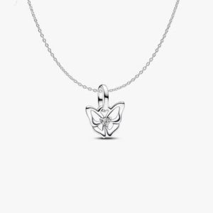 Mini Butterfly Charm Necklace Set