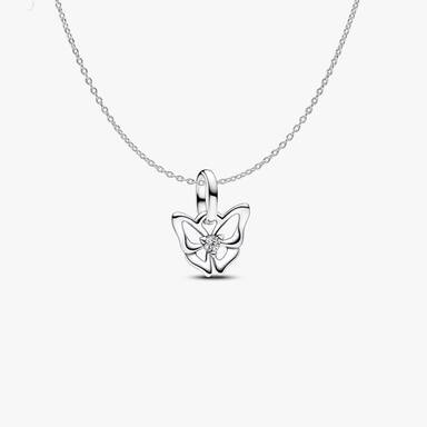 Mini Butterfly Charm Necklace Set