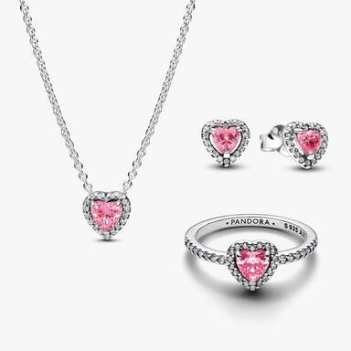 Pink Hearts Jewelry Set
