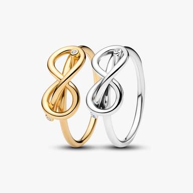 Always Together Infinity Knot Ring Set