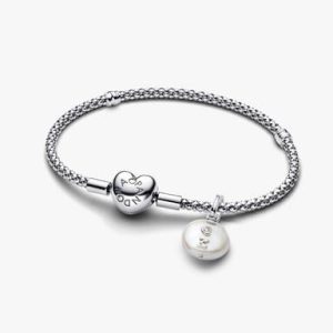 Mother's Day Pearl Charm Bracelet Set