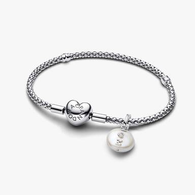 Mother's Day Pearl Charm Bracelet Set