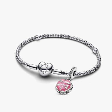 Happy Birthday to You Studded Charm Bracelet Set