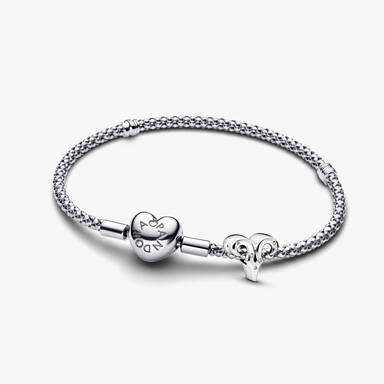 Aries Zodiac Charm Studded Bracelet Set
