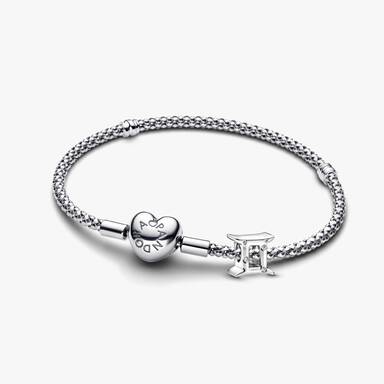 Gemini Zodiac Charm Studded Bracelet Set