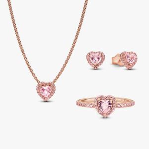 Rose Gold Heart to Heart Set