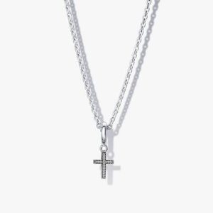 Sparkling Cross Pendant Necklace Set