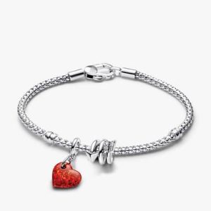 Heart and Arrow Charm Bracelet Set
