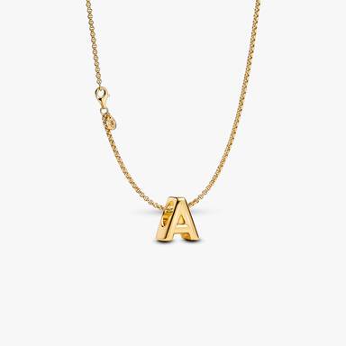 Letter A Charm Necklace
