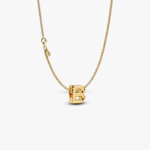 Letter B Charm Necklace