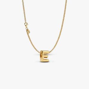 Letter E Charm Necklace