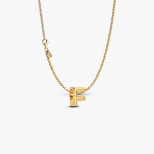 Letter F Charm Necklace