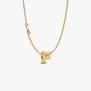 Letter F Charm Necklace