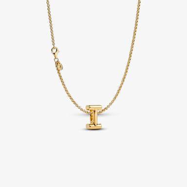 Letter I Charm Necklace