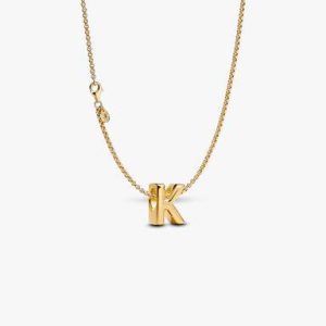 Letter K Charm Necklace