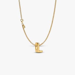 Letter L Charm Necklace