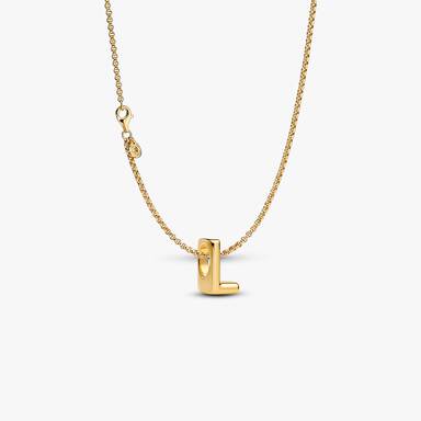 Letter L Charm Necklace