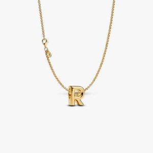 Letter R Charm Necklace