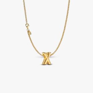 Letter X Charm Necklace