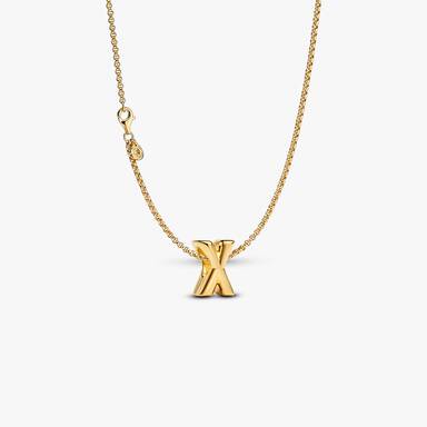 Letter X Charm Necklace