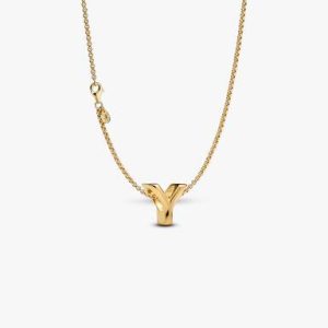 Letter Y Charm Necklace