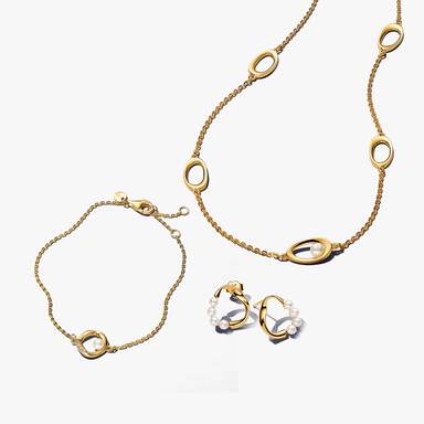 Simple Pearl jewelry set