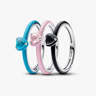 Good Karma Chakra Hearts Ring Trio