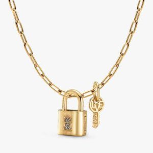 Lara’s Lock & Key Charm Necklace Set