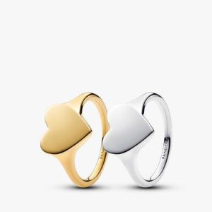 Engravable Love Notes Heart Ring Set