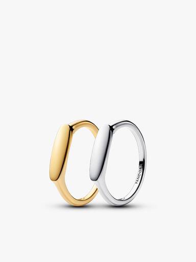 Engravable Love Notes Bar Ring Set
