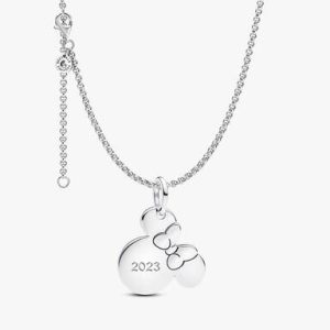 Engravable Minnie Mouse Necklace Set