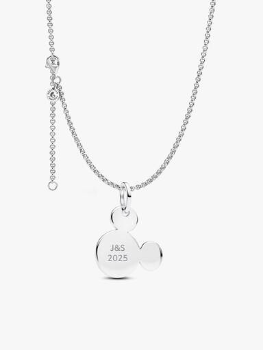 Engravable Mickey Mouse Necklace Set