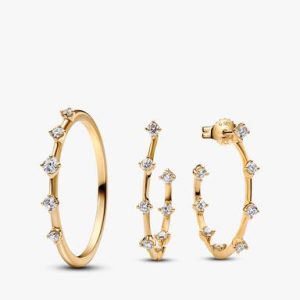 Lab-Grown Diamond Station Earring and Ring Set