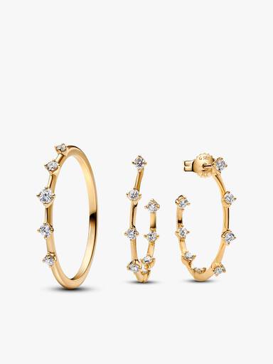 Lab-Grown Diamond Station Earring and Ring Set