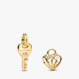 Lock and Key Charm Duo