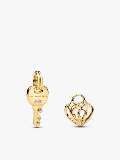 Lock and Key Charm Duo