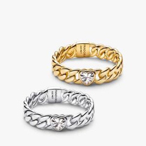 Cuban Heart Friendship Ring Duo