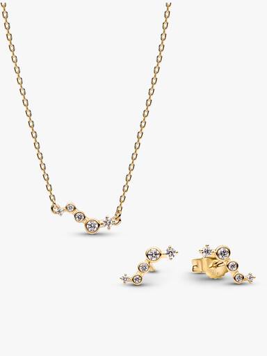 Pandora Era 14K Gold Lab-Grown Diamond Droplets Jewelry Set