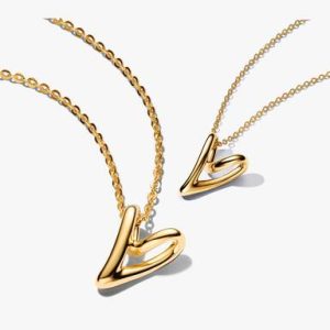 Organically Shaped Hearts Necklace Layering Set